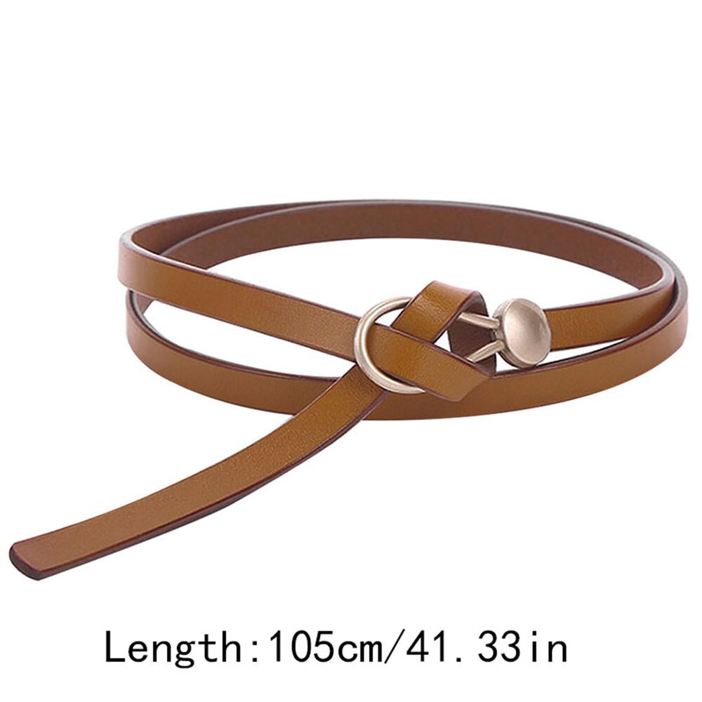 2277 Women's Leather Belt Dress Fashion Skinny Tie A Knot - Picture 2 of 7